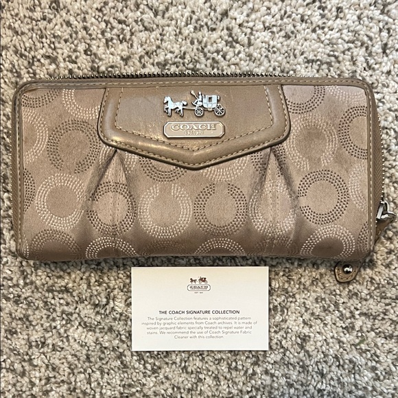 Coach Handbags - Coach Embossed Brown Wallet